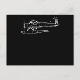 Biber auf Flugzeug in Schwimmbecken Einladungspostkarte