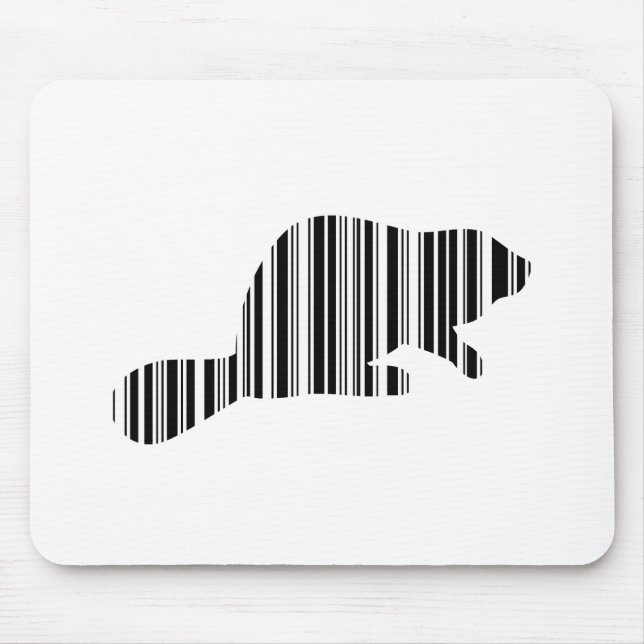 BIBER BAR CODE Tier Barcode Musterdesign Mousepad (Vorne)