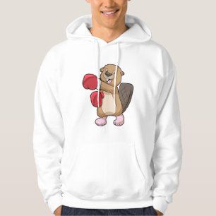 Biber beim Boxen mit Boxhandschuhen Hoodie