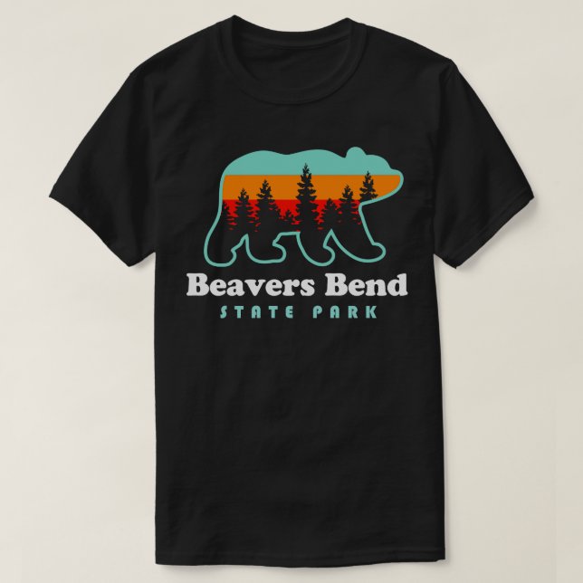 Biber Bend Staat Park Oklahoma Camping Wandern T-Shirt (Design vorne)
