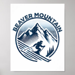 Biber Berg Utah Skigebiet Colorado Skifahren Poster