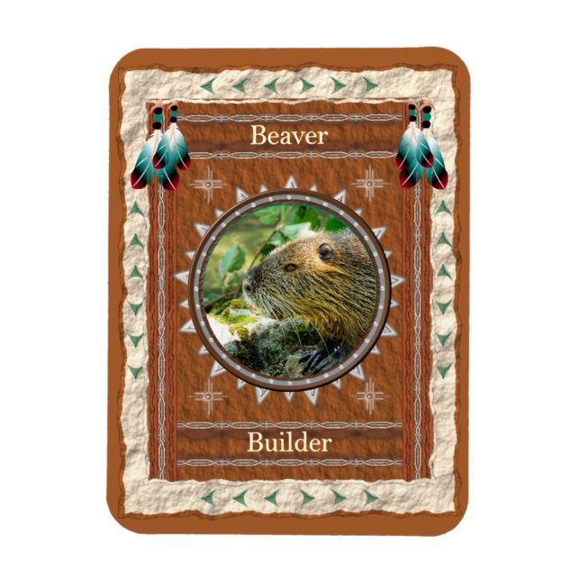 Biber -Builder- Vinyl Flexi Magnet (Vertikal)