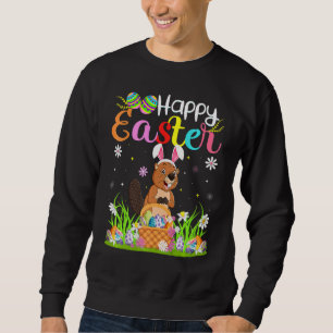 Biber Bunny Egg Jagd Biber glückliche Osterfeier Sweatshirt