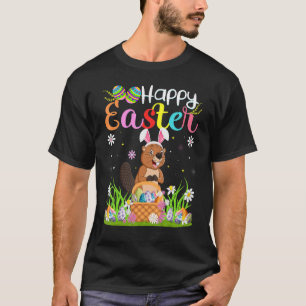 Biber Bunny Egg Jagd Biber glückliche Osterfeier T-Shirt