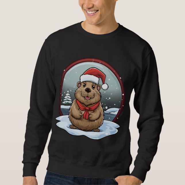 Biber Christmas Sweatshirt (Vorderseite)