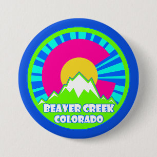Biber Creek Colorado Neonberge Button
