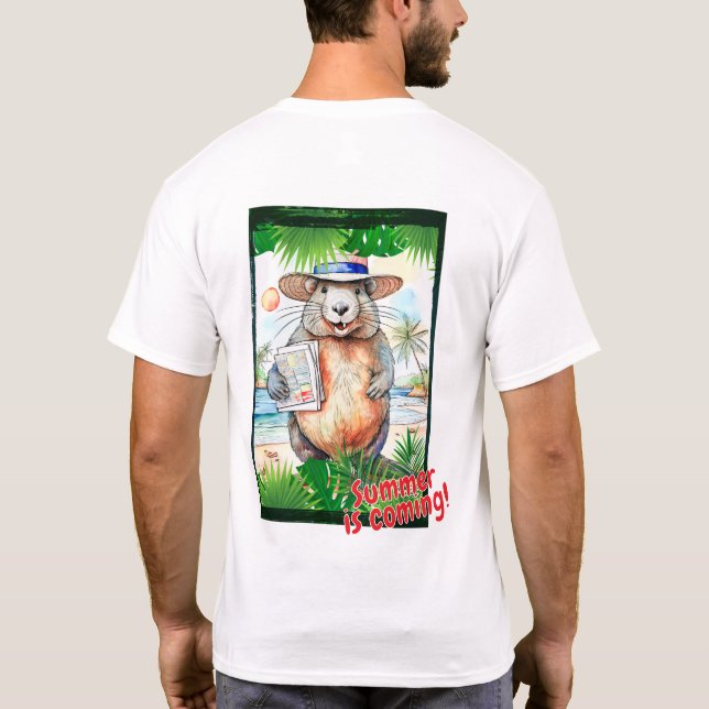 Biber "Der Sommer kommt!" T-Shirt (Rückseite)