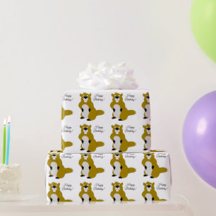 Biber Design Geburtstag präsent Geschenkpapier