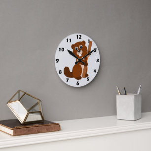 Biber Design Runde Wanduhr