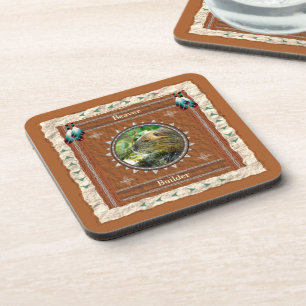 Biber - Erbauer - Cork Untersetzer Set 6