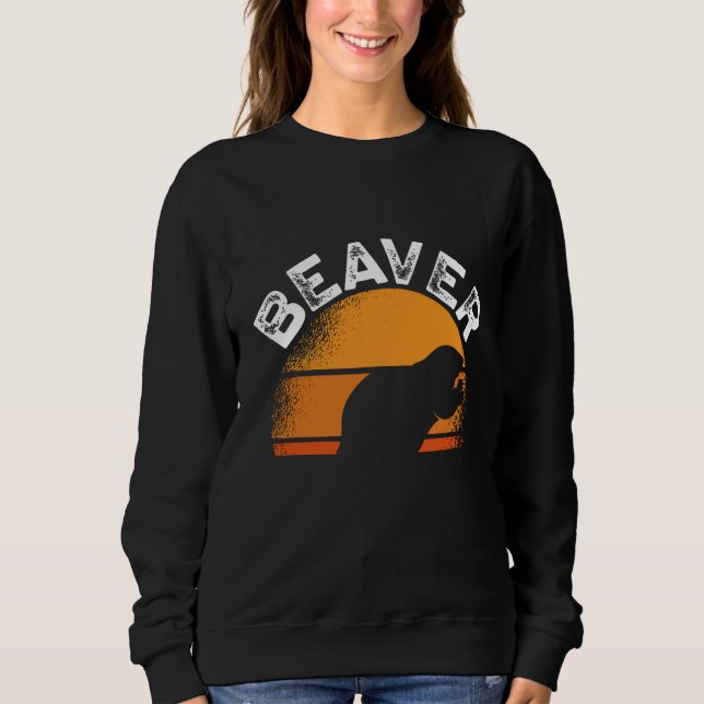 Biber-Flüsterer-Rückendruck Biber Sweatshirt (Vorderseite)