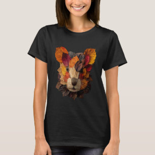 Biber Herbstblätter Tier Kunst Künstlerisch Blatt T-Shirt