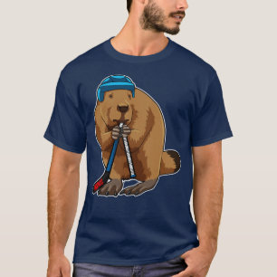 Biber im Eishockey mit Eishockeyschläger 1 T-Shirt