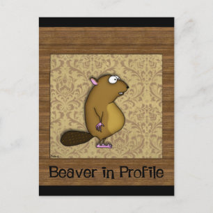 Biber im Profil Postkarte