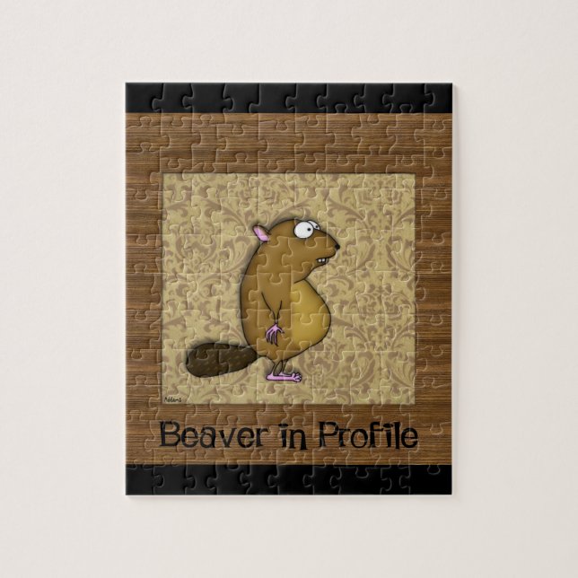Biber im Profil Puzzle (Vertikal)