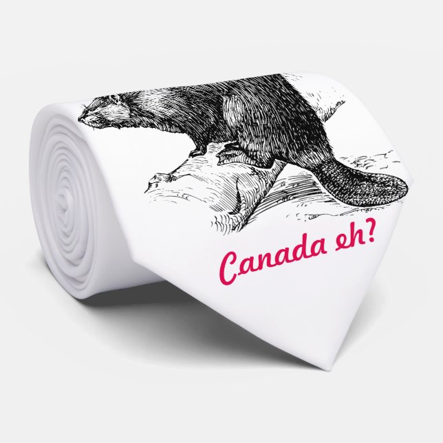 Biber Kanada wie?  Leuchtturm-Weg Krawatte (Gerollt)