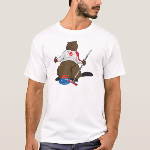 Biber-kräuselnhauptleitung Kanadas 150 im Jahre T-Shirt