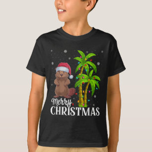 Biber liebt Männer Frauen Weihnachtsbäume Strand T-Shirt