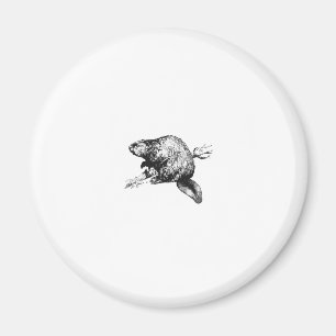 Biber Line Art Logo Magnet