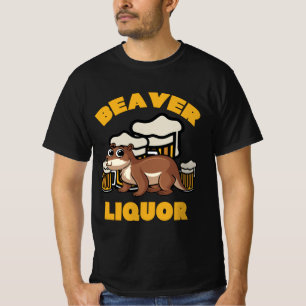 Biber Liquor Drink Pun Animal Lover Geschenk T-Shirt