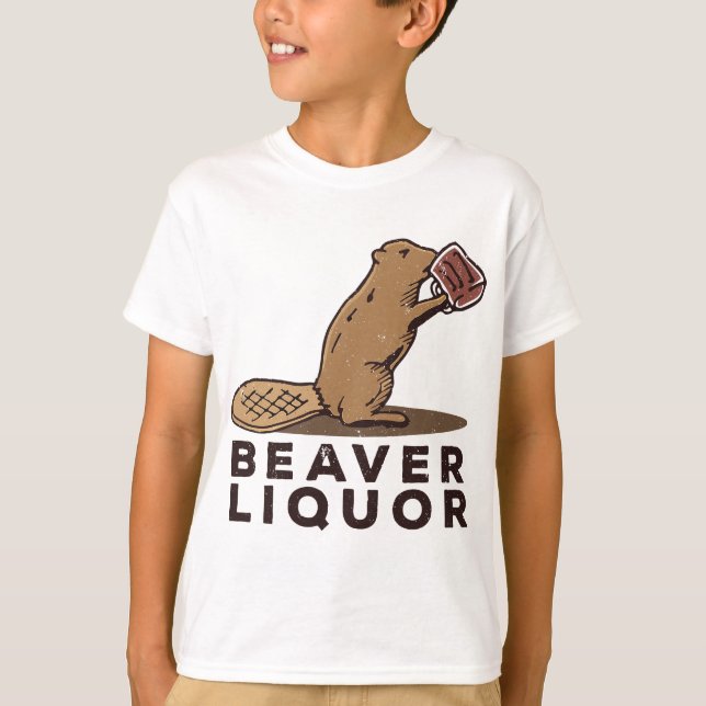Biber Liquor Drinks T-Shirt (Vorderseite)