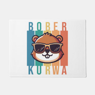 Biber mit Sonnenbrille Fußmatte