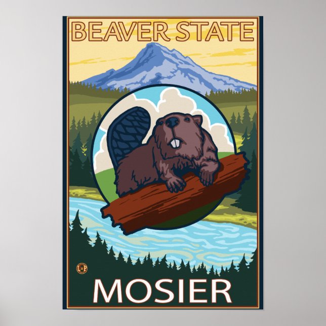 Biber & Mt. Hood - Mosier, Oregon Poster (Vorne)