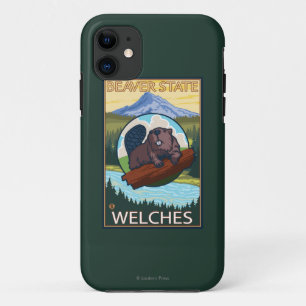Biber & Mt. Hood - Welches, Oregon iPhone 11 Hülle