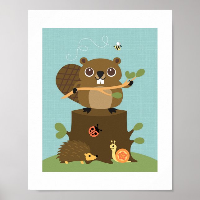 Biber Poster Print (Vorne)