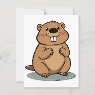 Biber Postkarte