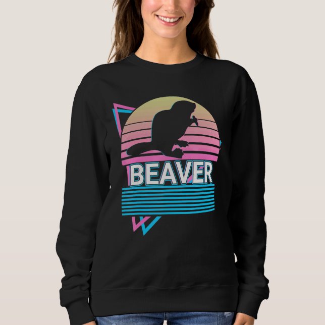 Biber Retro Sweatshirt (Vorderseite)