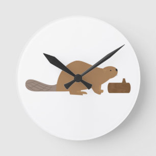 Biber Runde Wanduhr