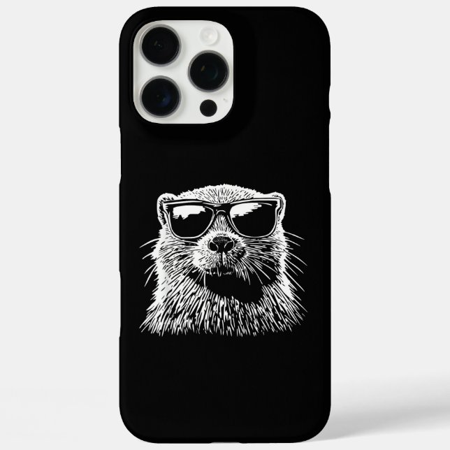 Biber-Sonnenbrille Case-Mate iPhone Hülle (Rückseite)