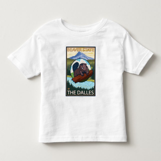 Biber u. Mt.-Haube - das Dalles, Oregon Kleinkind T-shirt (Vorderseite)