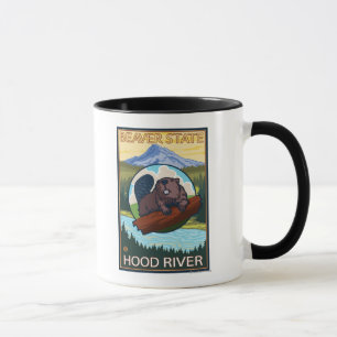 Biber u. Mt.-Haube - Hood River, Oregon Tasse