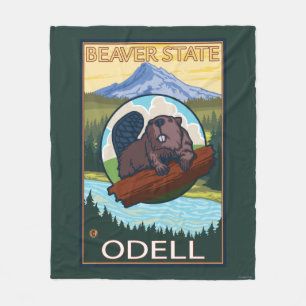 Biber u. Mt.-Haube - Odell, Oregon Fleecedecke