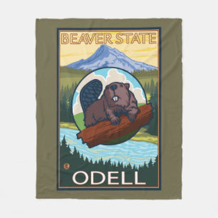 Biber u. Mt.-Haube - Odell, Oregon Fleecedecke