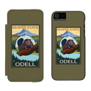 Biber u. Mt.-Haube - Odell, Oregon Incipio Watson™ iPhone 5 Geldbörsen Hülle