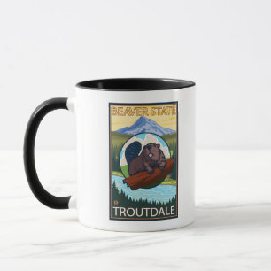 Biber u. Mt.-Haube - Troutdale, Oregon Tasse