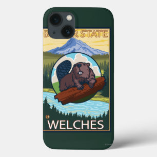 Biber u. Mt.-Haube - Welches, Oregon iPhone 13 Hülle
