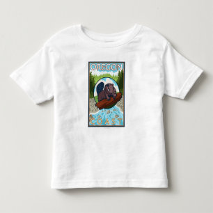Biber-u. RiverCoastVintage Reise-Plakat Kleinkind T-shirt