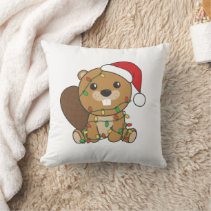 Biber Weihnachten Winter Tiere Biber Kissen