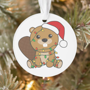 Biber Weihnachten Winter Tiere Biber Ornament