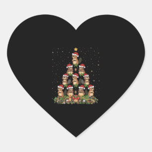 Biber Weihnachtsbaum Geschenk Weihnachtsbiber Herz-Aufkleber