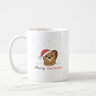 Biber Weihnachtsschnee Wintertiere Biber Kaffeetasse