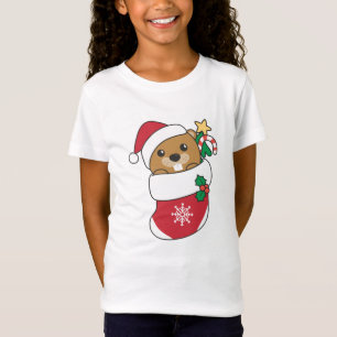 Biber Weihnachtsschnee Wintertiere Biber T-Shirt