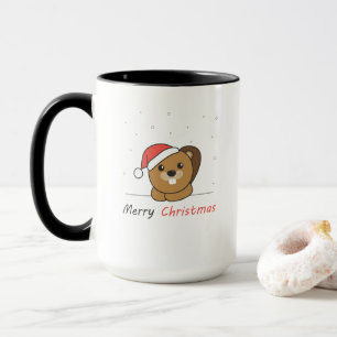 Biber Weihnachtsschnee Wintertiere Biber Tasse