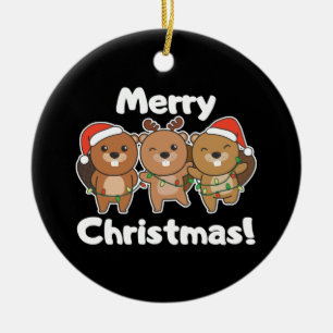 Biber Weihnachtstiere Biber frohe Weihnachten C Keramik Ornament