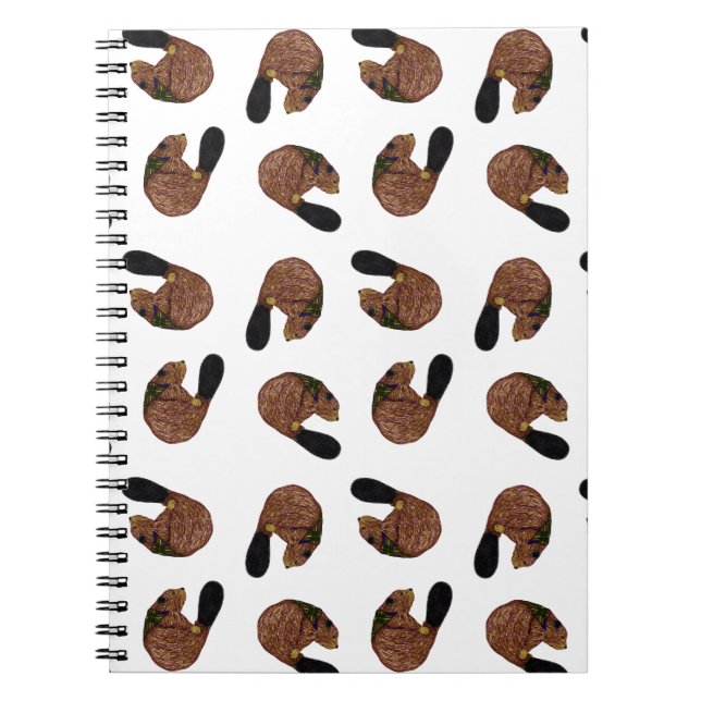 Biber-Wurf-Notizbuch Notizblock (Vorderseite)