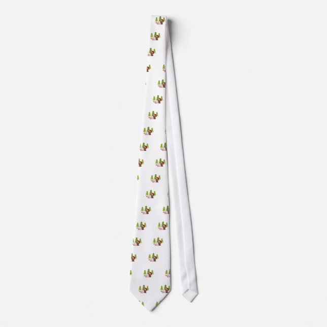 Biber-y Merry! Weihnachtsbär Krawatte (Vorderseite)